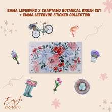 Load image into Gallery viewer, Emma Lefebvre X Craftamo Botanical Brush Set & Sticker Pack