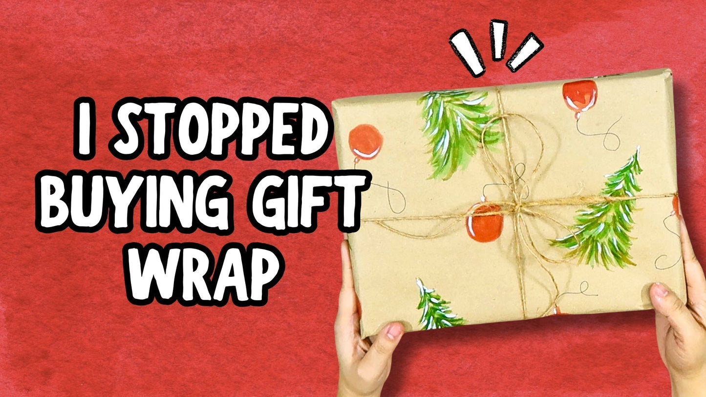 How to DIY Hand-Painted Christmas Gift Wrap: Easy Watercolour Tutorial