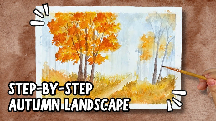 How to Paint a Misty Autumn Forest in Watercolour (Beginner Friendly!)
