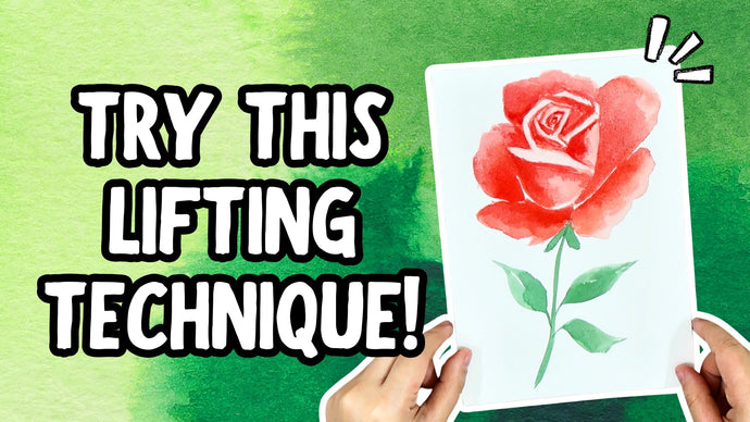 How to Paint a Glowing Rose with Watercolour Lifting Technique