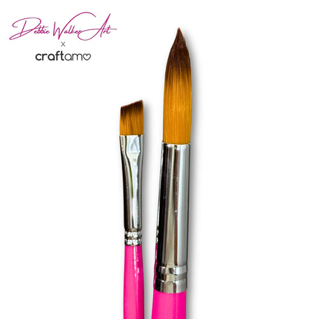 Debbie Walker Art | Angle & Round Duo Brush Set