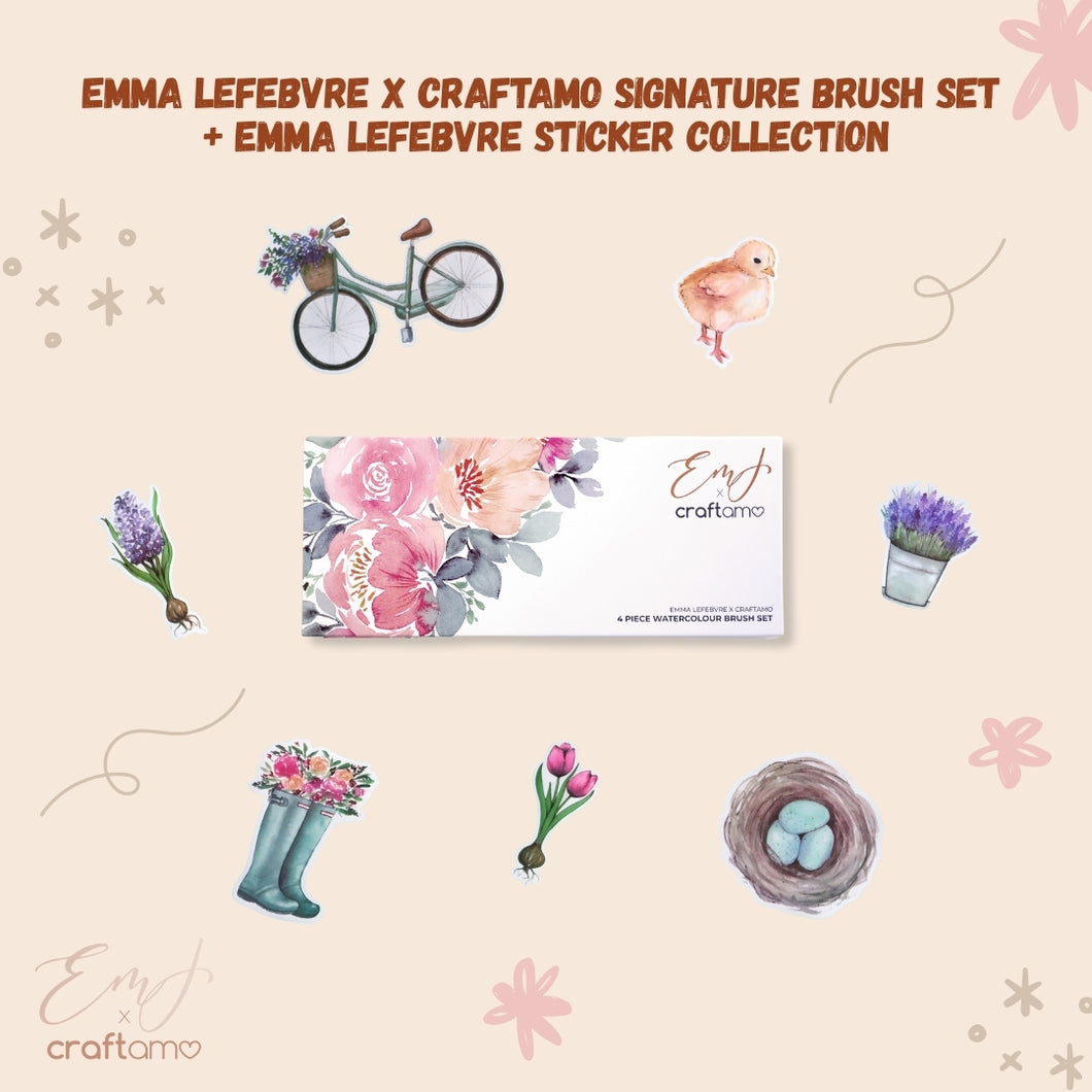 Emma Lefebvre X Craftamo Brush & Sticker Pack