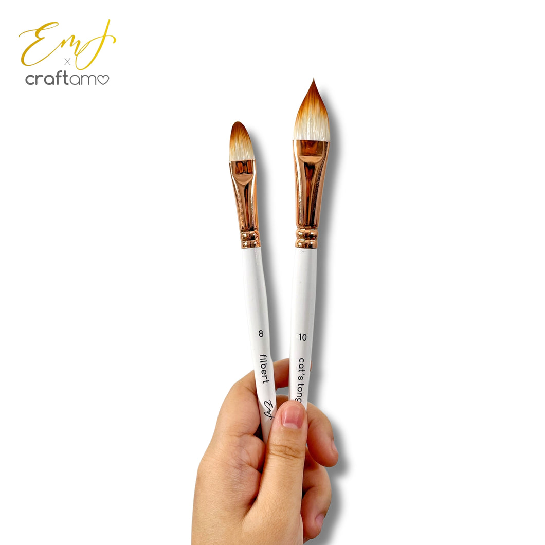 Emma Lefebvre | Cat's Tongue & Filbert Duo Brush Set