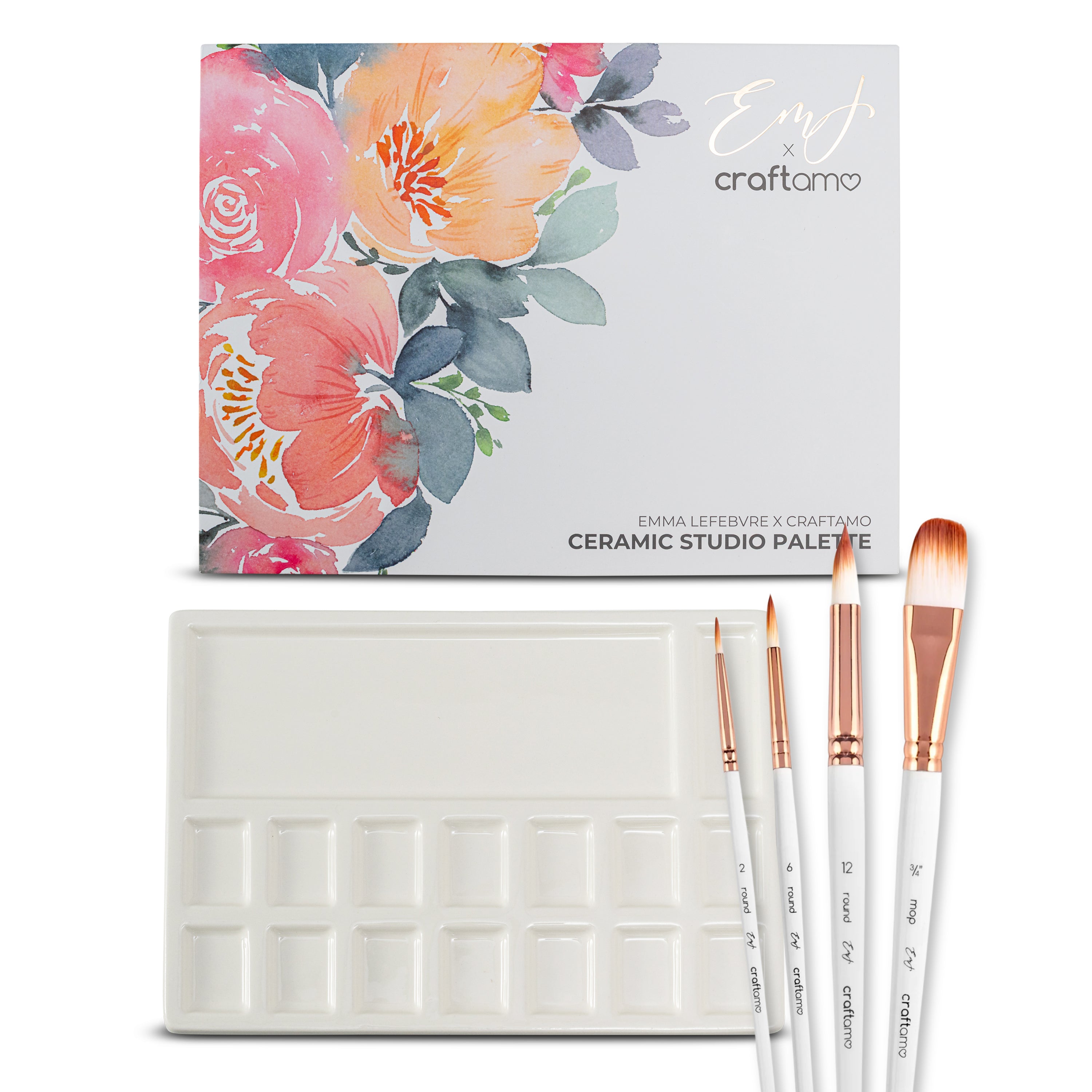 Emma Lefebvre | Signature Brush Set & Ceramic Studio Palette