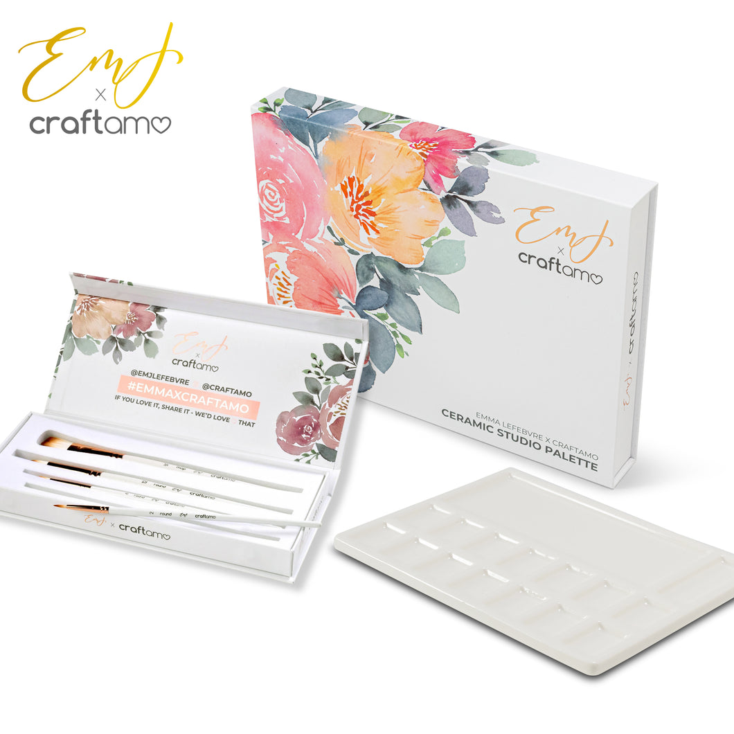 Emma Lefebvre |  Signature Brush Set & Ceramic Studio Palette Bundle