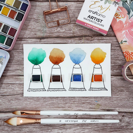 Emma Lefebvre X Craftamo | Watercolour Paint October Collection
