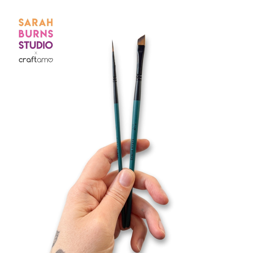 Sarah Burns Studio | Round & Angle Duo Brush Set