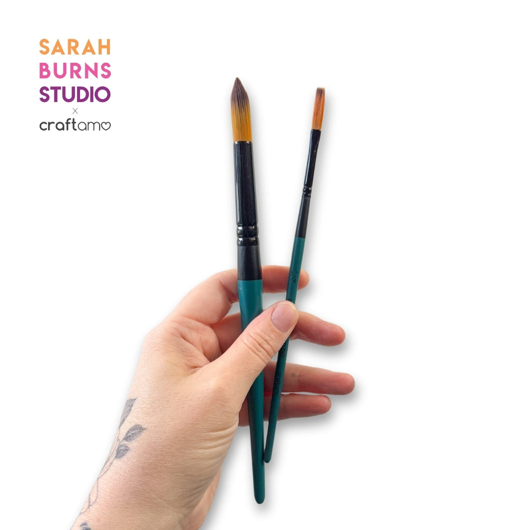 Sarah Burns Studio | Flat & Round Duo Brush Set
