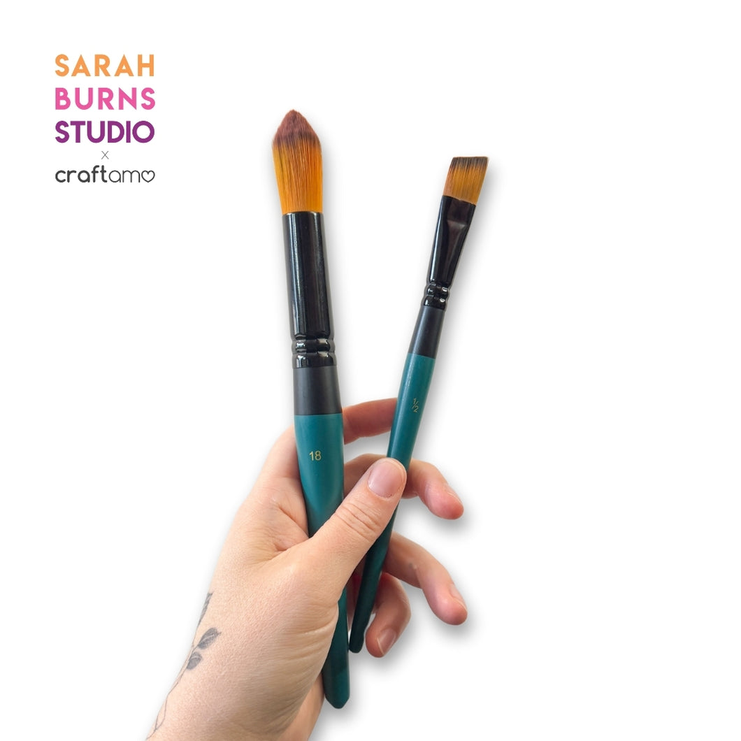 Sarah Burns Studio | Angle & Mop Duo Brush Set