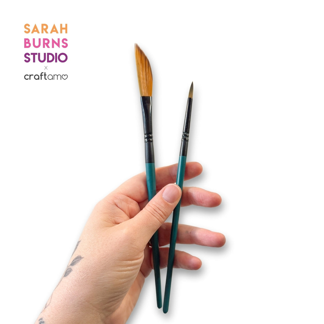 Sarah Burns Studio| Dagger & Round Duo Brush Set