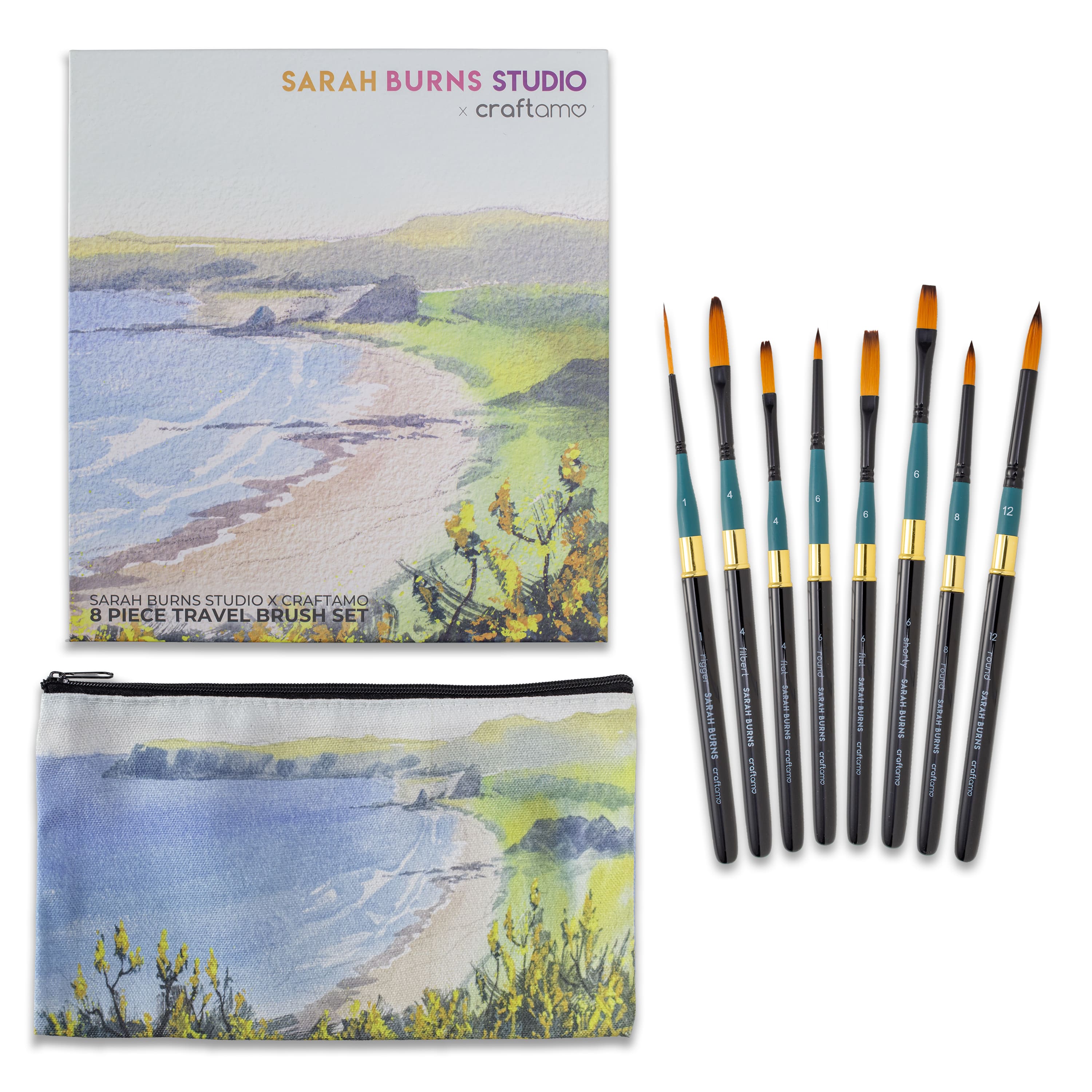 Sarah Burns Studio X Craftamo Travel Brush Collection – Nickel-Free