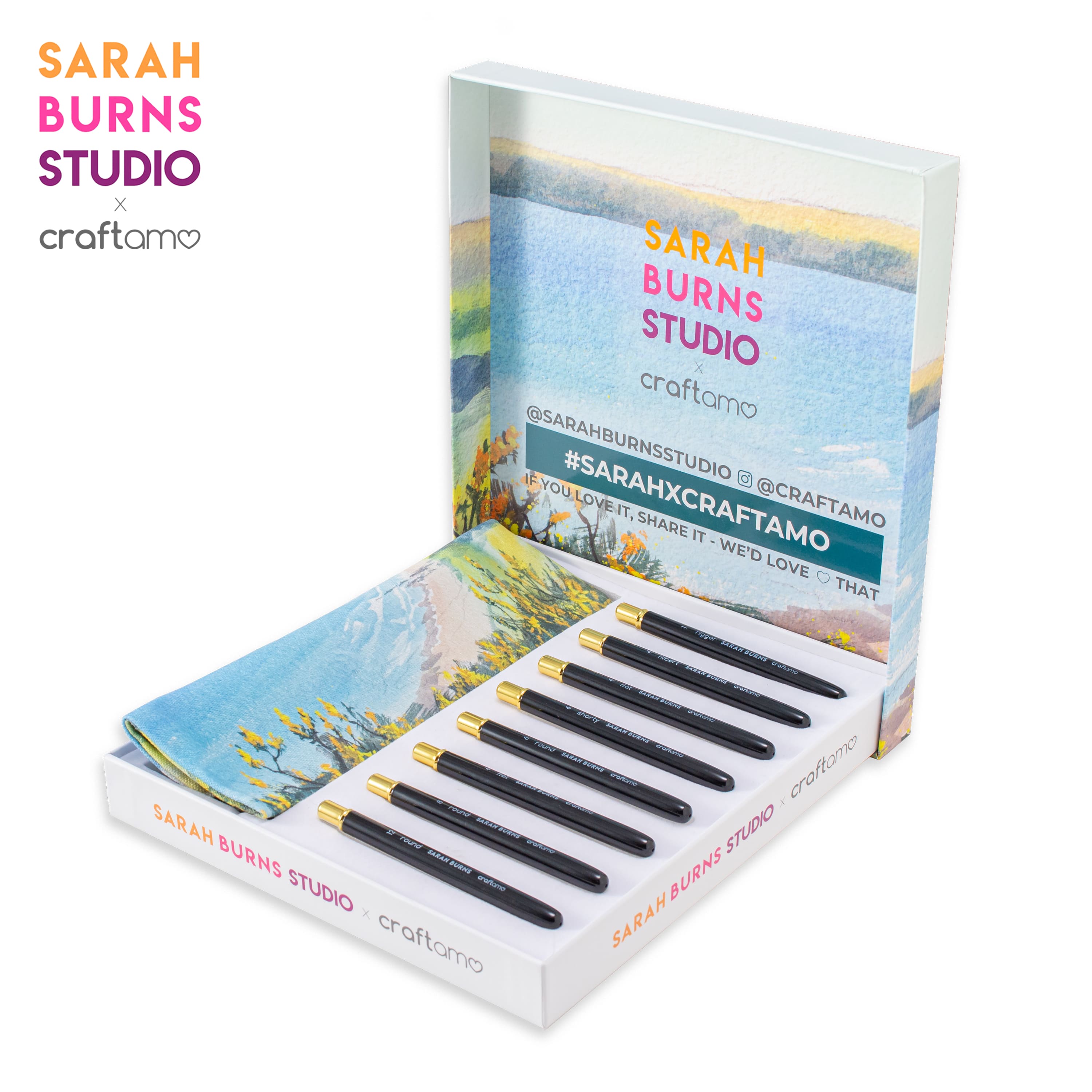 Sarah Burns Studio X Craftamo Travel Brush Collection – Nickel-Free