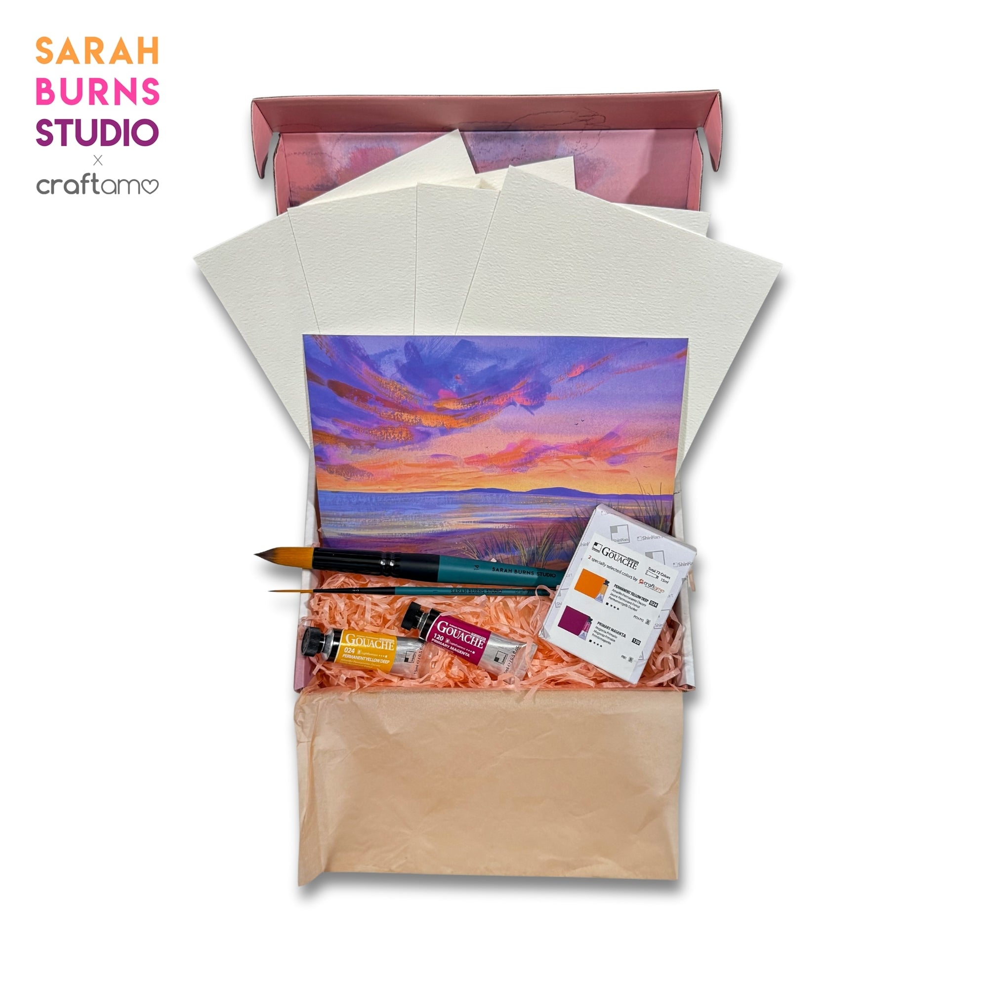 Sarah Burns Studio / Gouache Box - Sunset – Craftamo