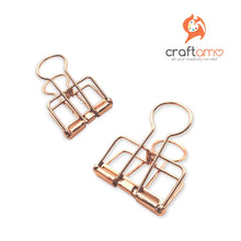 Load image into Gallery viewer, Rose Gold Skeleton Binder Clip Set
